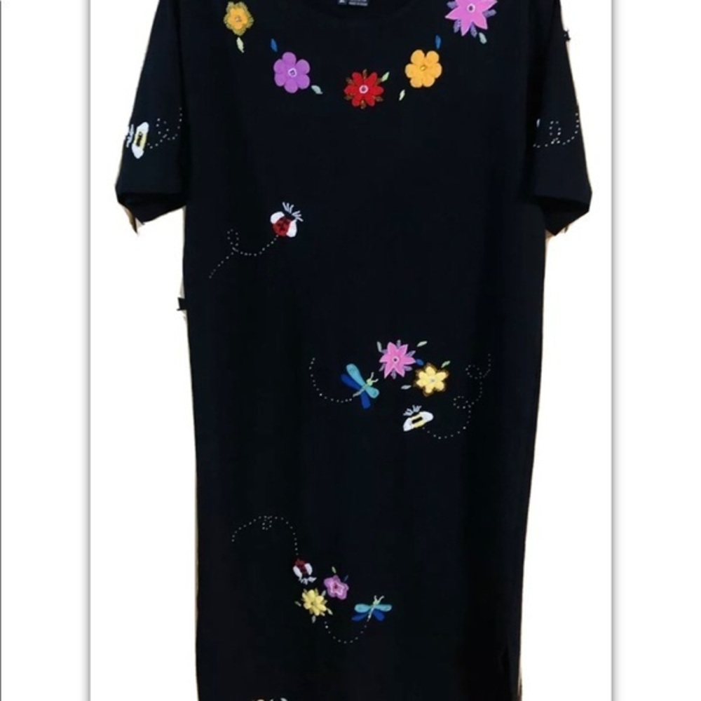 Collective Berek black flower dress xl